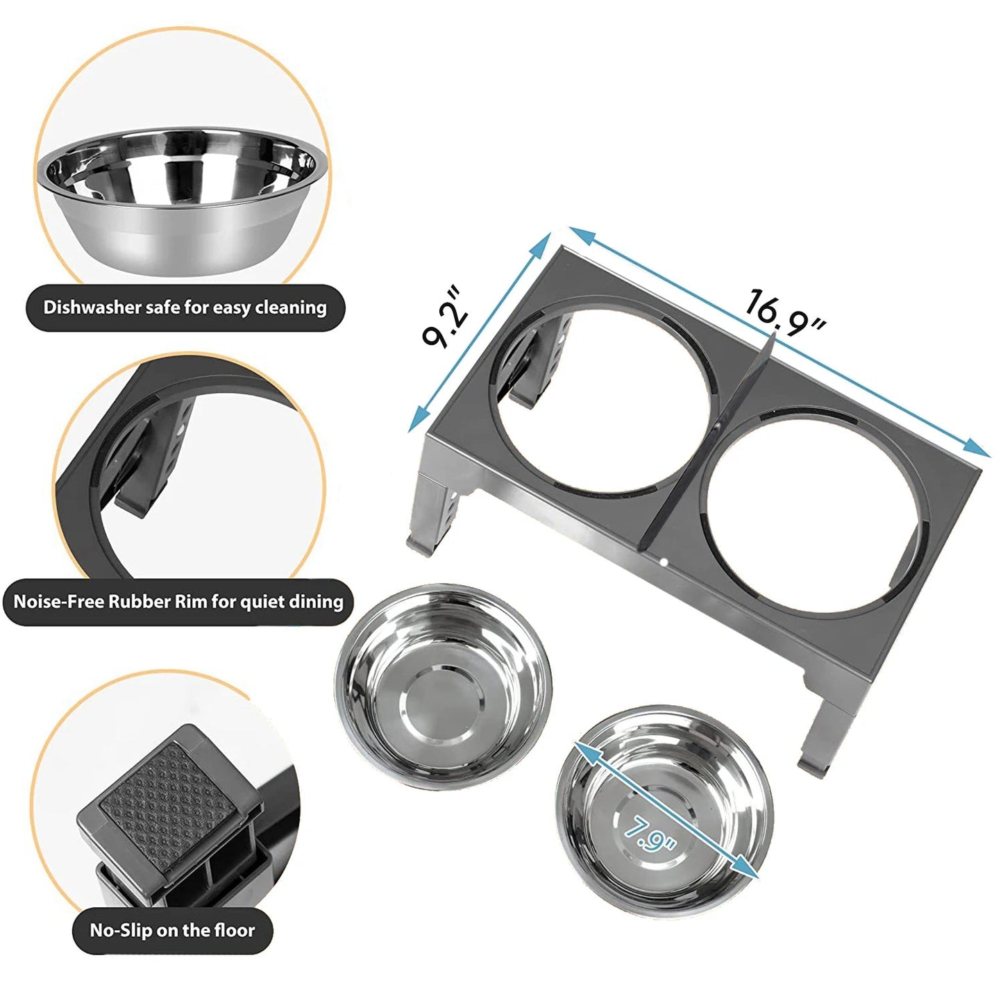 Bol Élevé Chien Pliable