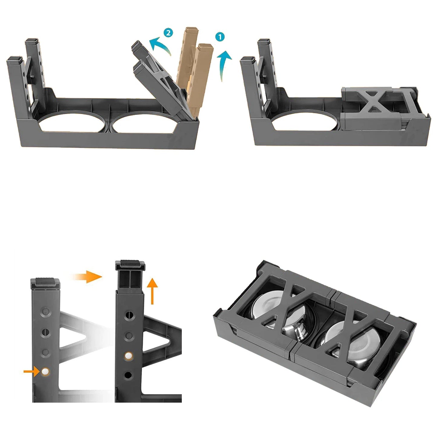 Bol Élevé Chien Pliable