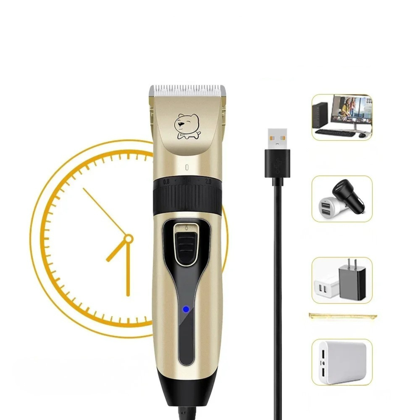 Tondeuse Pro Chien USB