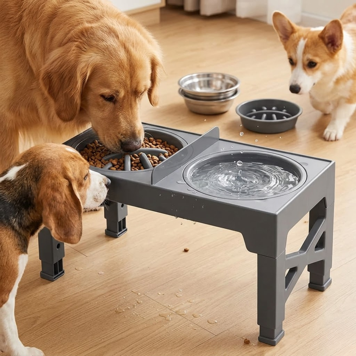 Bol Élevé Chien Pliable